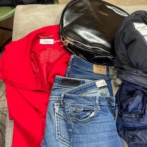 jeans,hand bags and designer coats,jackets ready for pick up!